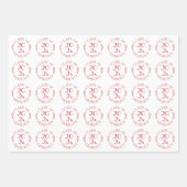 Klasse der roten weißen Typografie Geschenkpapier Set (Vorderseite 3)