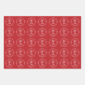 Klasse der roten weißen Typografie Geschenkpapier Set (Vorderseite 2)