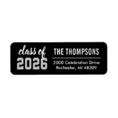 Klasse der Rücksendeadresse Schwarzer grauer Absch (Vorne)