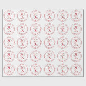 Klasse der schick-roten Typografie Geschenkpapier (Flach)