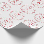 Klasse der schick-roten Typografie Geschenkpapier (Ecke)