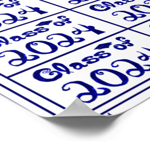 Klasse der Schriftart-Tags für blaue Shiny-Stoffe  Poster