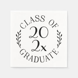 Klasse der Schwarz-weißen Typografie für das Studi Serviette