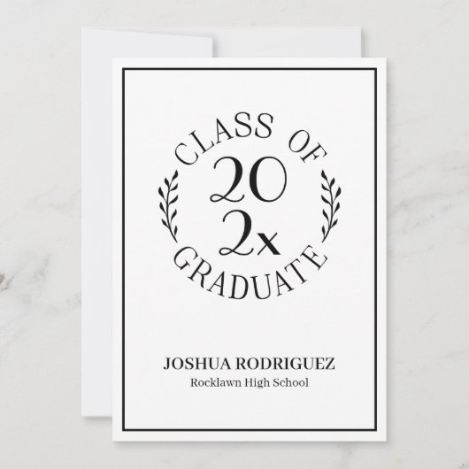 Klasse der Schwarz-weißen Typografie im Studienjah Ankündigung (Vorderseite)