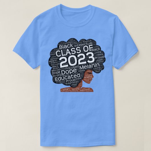 Klasse der Schwarzen Afro 2023 T-Shirt (Design vorne)