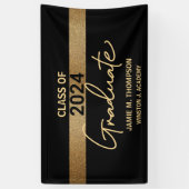 Klasse der Schwarzen Goldnamen Abschluss Adult Clo Banner (Vertikal)