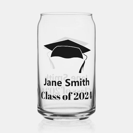 Klasse der schwarzen Graduate-Bezeichnung "Text Gr Dosenglas (Rückseite)