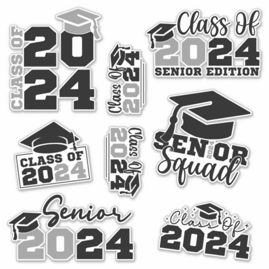 Klasse der schwarzen, grau-geschnittenen Vinyl-Auf Aufkleber (Vorderseite)