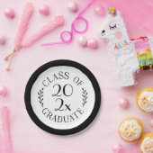 Klasse der schwarzen Grenze mit Graduate Typografy Pappteller (Party)