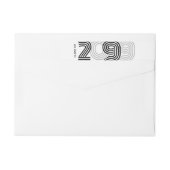 Klasse der schwarzen Retro-Big-Zahlen (Rückseite)