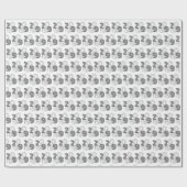 Klasse der schwarzen Retro-Big-Zahlen Geschenkpapier (Flach)