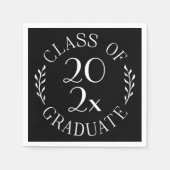 Klasse der Schwarzen Typografie (Graduate White) 2 Serviette (Vorderseite)