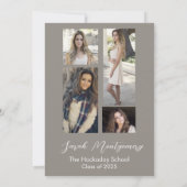 Klasse der Script Graduate Card 5-Foto Einladung (Rückseite)