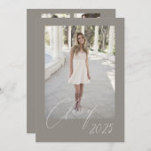 Klasse der Script Graduate Card 5-Foto Einladung (Vorne/Hinten)