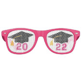 Klasse der Senior Girls Pink Graduation Party 2022 Partybrille (Vorderseite)