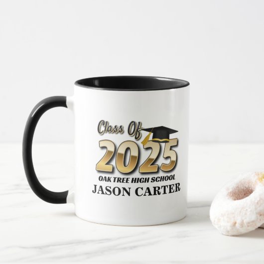 Klasse der Senior Graduate Party 2025 Tasse (Mit Donut)