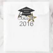 Klasse der Siegel des Abschlusses 2016 Runder Aufkleber (Tasche)