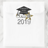 Klasse der Siegel des Abschlusses 2019 Runder Aufkleber (Tasche)