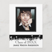 Klasse der Silhouette Senior Abschluss Invite Einladungspostkarte (Vorderseite)