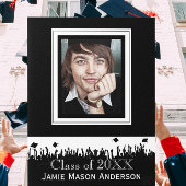 Klasse der Silhouette Senior Abschluss Invite Einladungspostkarte