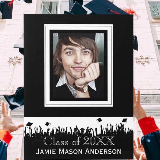 Klasse der Silhouette Senior Abschluss Invite Einladungspostkarte