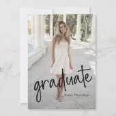 Klasse der Skriptkarte für Graduate 5 - Foto Einladung (Vorderseite)