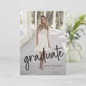 Klasse der Skriptkarte für Graduate 5 - Foto Einladung (Stehend Vorderseite)