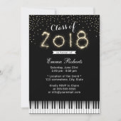 Klasse der Sparkler Music Graduation Party 2018 Einladung (Vorderseite)