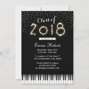 Klasse der Sparkler Music Graduation Party 2018 Einladung