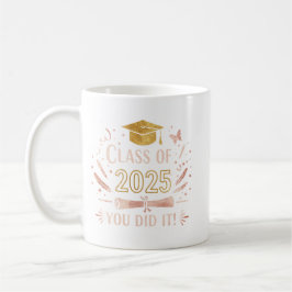 Klasse der Tasse 2025 Abschluss - Rose Gold & Gold