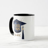 Klasse der Tasse der Graduation Cap 2025 - Blue &  (Vorderseite Links)