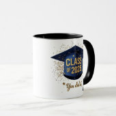 Klasse der Tasse der Graduation Cap 2025 - Blue &  (VorderseiteRechts)