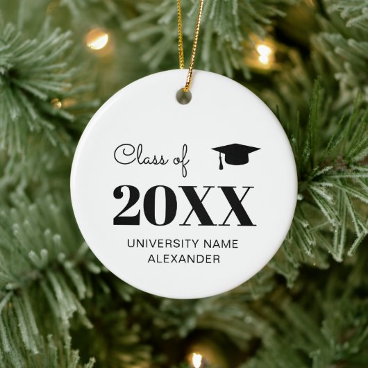 Klasse der Uni-Abschluss Geschenke für sie 2024 Keramik Ornament (Baum)