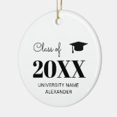 Klasse der Uni-Abschluss Geschenke für sie 2024 Keramik Ornament (Links)