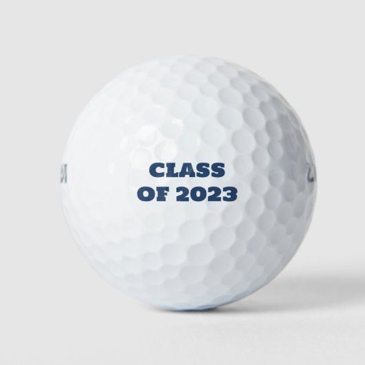 Klasse der Uni für Navy Blue Text Abschluss 2023 Golfball (Vorderseite)