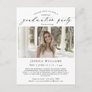 Klasse der VIRTUAL Graduation Party für das Foto 2 Postkarte