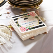 Klasse der Wasserfarben-Streifen 2023 Abschluss Serviette