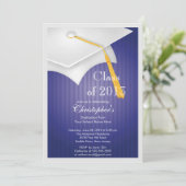 Klasse der White Grad Graduation Party 2013 Einladung (Stehend Vorderseite)