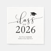 Klasse der White Graduation Party 2025 Serviette (Vorderseite)