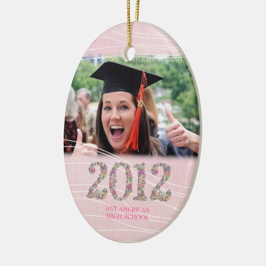 Klasse des 2012 Mädchen-älteren Fotos stellt Keramikornament (Links)