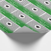 Klasse des 2017 Zickzack-grünen personalisierten Geschenkpapier (Ecke)