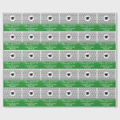 Klasse des 2017 Zickzack-grünen personalisierten Geschenkpapier (Flach)