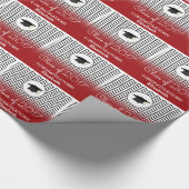 Klasse des 2017 Zickzack-roten personalisierten Geschenkpapier (Ecke)