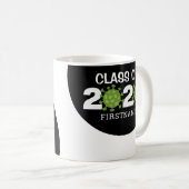 Klasse des 2020 Funny Virus Virtual Abschluss Kaffeetasse (VorderseiteRechts)