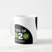 Klasse des 2020 Funny Virus Virtual Abschluss Kaffeetasse (Vorderseite Links)