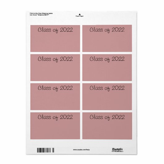 Klasse des 2022-Etiketts (Vorne)