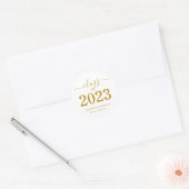 Klasse des 2023-Gold-Script-Abschlusses Runder Aufkleber (Umschlag)