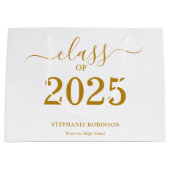 Klasse des 2025-Gold-Script-Abschlusses Große Geschenktüte (Vorderseite)