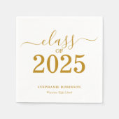 Klasse des 2025-Gold-Script-Abschlusses Serviette (Vorderseite)