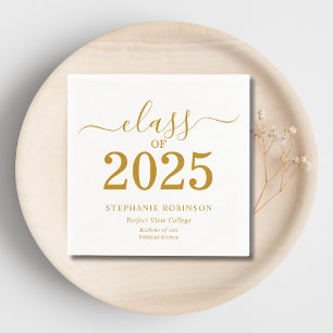 Klasse des 2025-Gold-Script-Uni-Abschlusses Serviette
